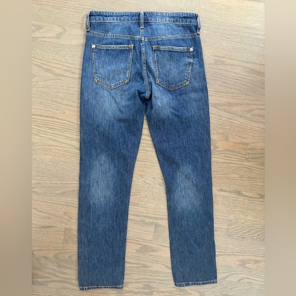 Anthropologie Pilcro Dark Wash Distressed Skinny Jeans women’s size 25 - Picture 3 of 6